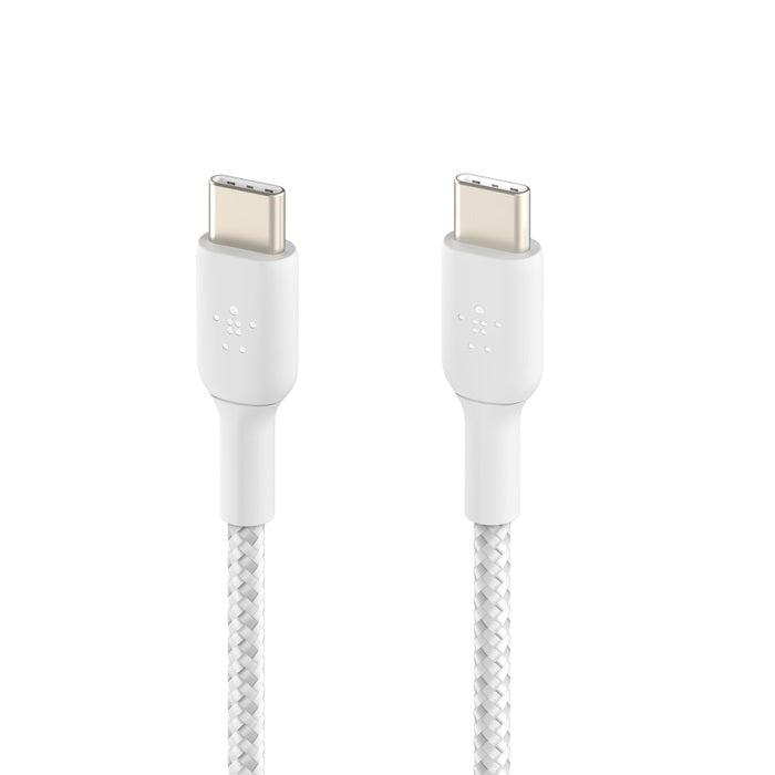 Belkin BoostCharge Braided USB-C to USB-C Cable (1m/3.3ft) - White (CAB004bt1MWH image 1