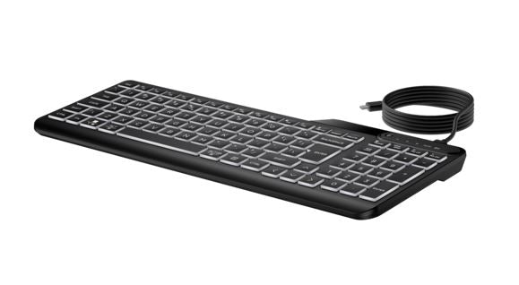 HP 405 Multi-Device Backlit Wired Keyboard Removable USB-C® cable with USB-A Sl image 1