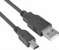 Astrotek USB 2.0 Cable 1m - Type A Male to Mini B 5 pins Male Black Colour RoHS image 0