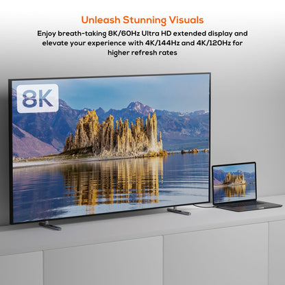 mbeat Tough Link 8K 1.8m USB-C to HDMI Cable  Host Interface: USB-C Output Inter image 1