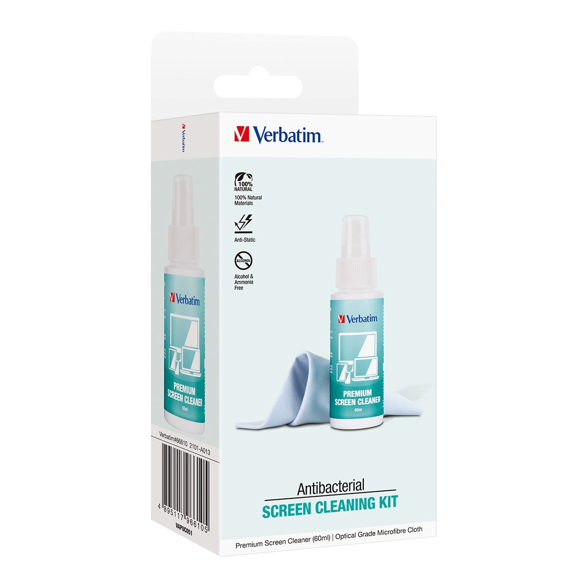 Verbatim Premium Screen  Cleaning Kit - 60ml. Laptop, Phone, Tablet, Monitors, S image 2