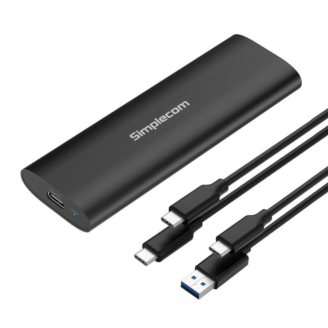 Simplecom SE516 NVMe / SATA Dual Protocol M.2 SSD Tool-Free USB-C Enclosure USB image 0