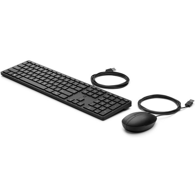 HP 320MK USB Wired Desktop Keyboard Mouse Combo Reduced-sized & Low-Profile Quie image 1