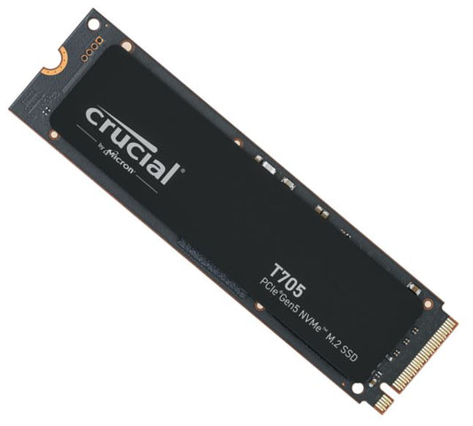 Crucial T705 4TB Gen5 NVMe SSD - 14100/12600 MB/s R/W 2400TBW 1500K IOPs 1.5M hr image 0