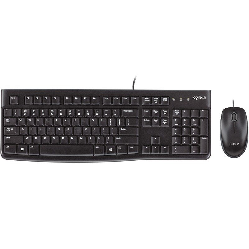 Logitech 920-002586 MK120 USB USB Keyboard and Mouse, Spill Resistant, Black image 0