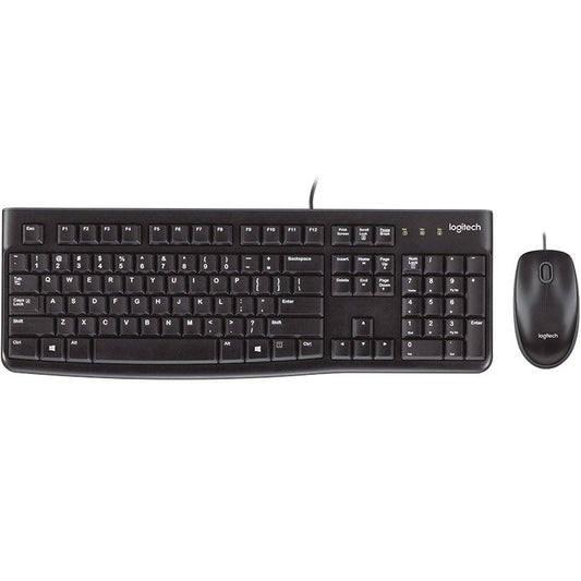 Logitech 920-002586 MK120 USB USB Keyboard and Mouse, Spill Resistant, Black image 0
