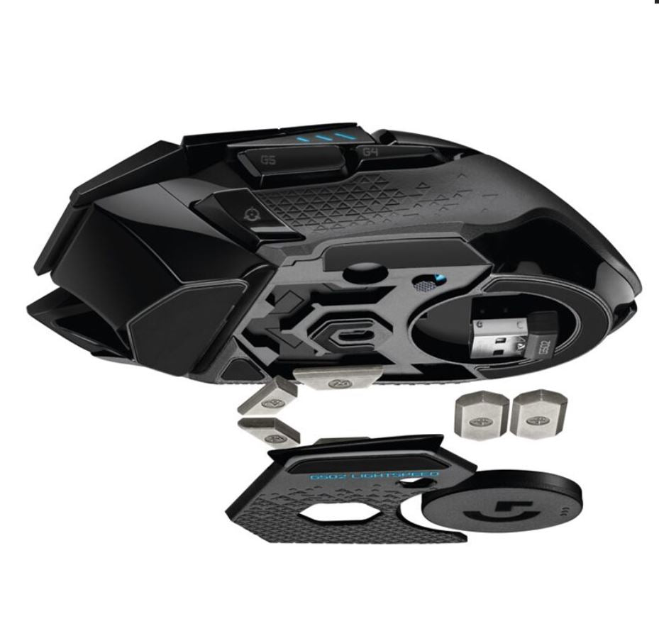 Logitech G502 Lightspeed USB Wireless Gaming Mouse 1ms 16000 DPI Mechanical Butt image 2