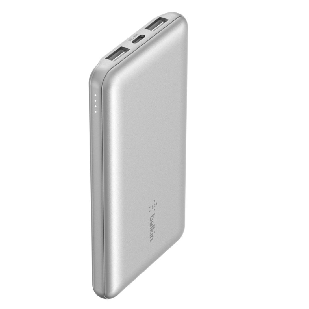 Belkin BoostCharge USB-C PD Power Bank 10K + USB-A to USB-C Cable - Silver (BPB0 image 1