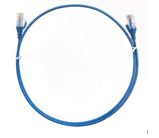 8ware CAT6 Thin Cable 1.5m / 150cm - Blue Color Premium RJ45 Ethernet Network LA image 0