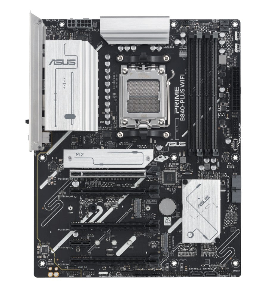 ASUS AMD PRIME B840-PLUS WIFI-CSM (AM5) ATX Motherboard 4x DDR5 192GB, 1x PCIe 4 image 0