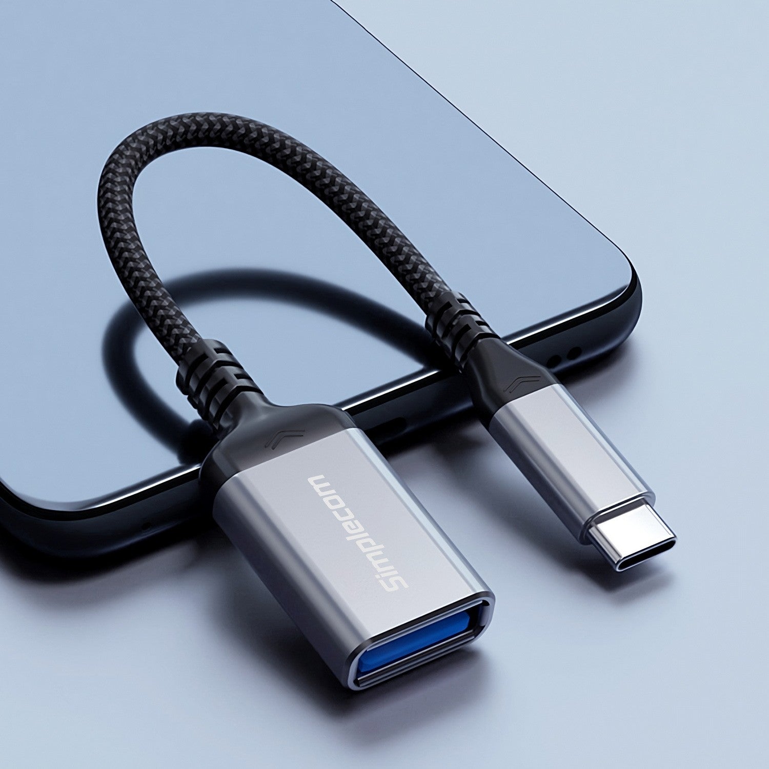 Simplecom CA131 USB-C Male to USB-A Female USB 3.0 OTG Adapter Cable image 1