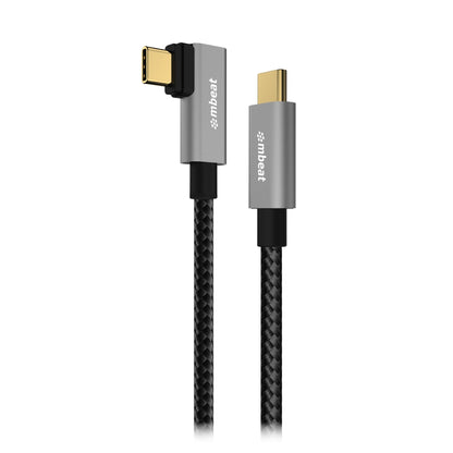 mbeat Tough Link 1.8m L-Shape USB 3.2 Gen2 USB-C Cable - Space Grey Data Transfe image 0