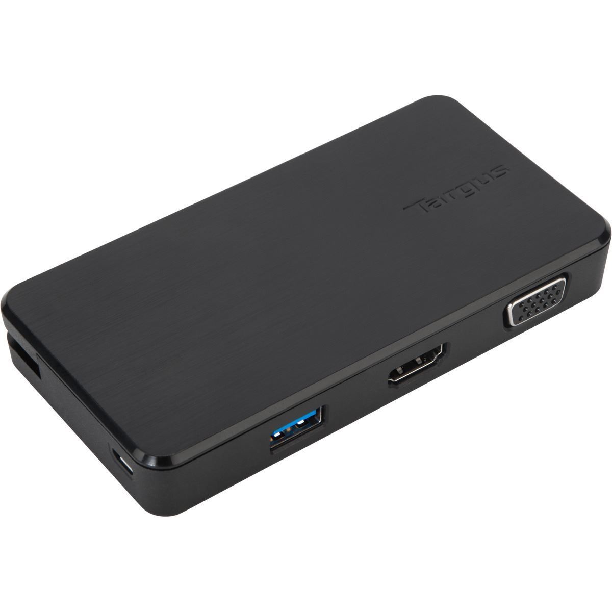 Targus USB 3.0 & USB-C Dual Travel Dock Connects 2 monitors, 1x HDMI 1x VGA, Sup image 0