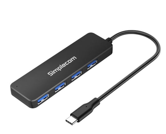 Simplecom CH340 Compact USB-C to 4 Port USB-A Hub USB 3.2 Gen1 image 0