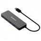 Simplecom CH320-BK Ultra Slim Aluminium USB 3.1 Type C to 4 Port USB 3.0 Hub, Bl image 0