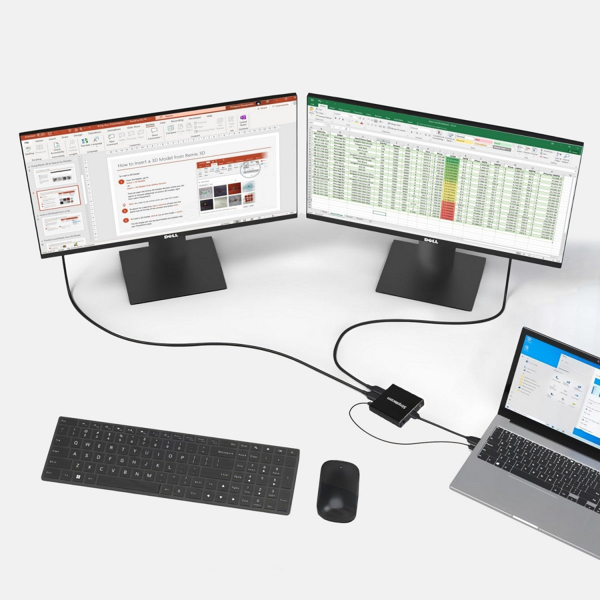 Simplecom CM214 DisplayPort Splitter 1 IN 2 OUT MST Hub for Dual Extended Screen image 3