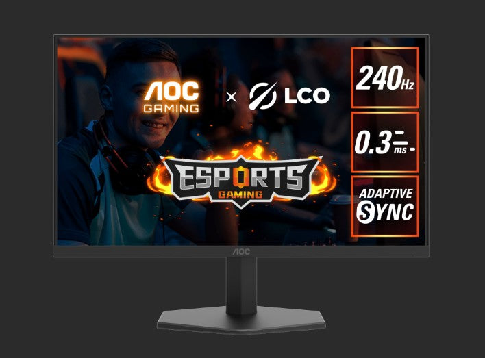AOC 23.8' IPS 1920 × 1080 FHD, 240Hz, HDR10, 0.3ms,Adaptive Sync,HDMI 2.0 × 1, image 0
