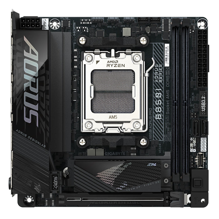 Gigabyte B850I AORUS PRO 1.0, AMD AM5, 2 x DDR5 up to 128 GB,  1 x HDMI, 1x PCI image 1