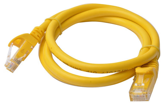 8Ware CAT6A Cable 1m - Yellow Color RJ45 Ethernet Network LAN UTP Patch Cord Sna image 0