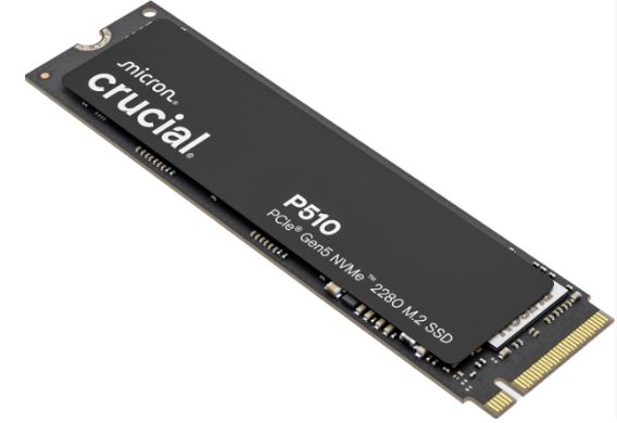 Crucial P510 1TB Gen5 2280 NVMe M.2 SSD 1100/9500 MB/s R/W 600TBW 1.5M IOPS 1.5M image 2