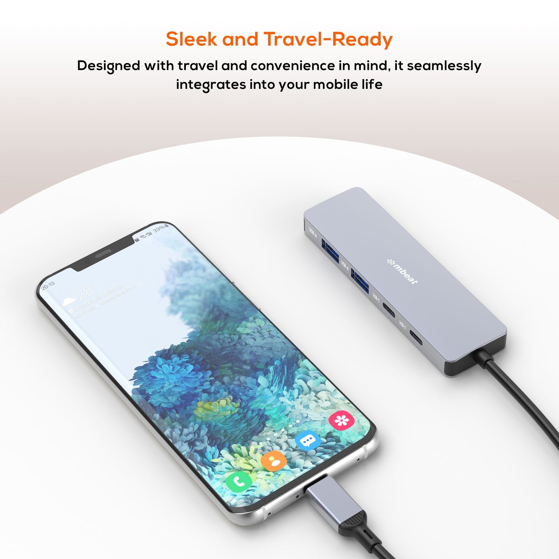 mbeat Elite 4-Port 10Gbps USB-C Gen 2 Hub (2A+2C)  Blazing Fast Gen 2 Speeds  Ve image 2
