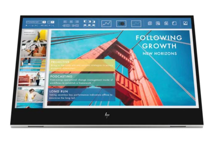 HP E14 14' FHD IPS USB-C Portable Monitor 1920x1080 Dual USB Type-C Tilt Adjusta image 1
