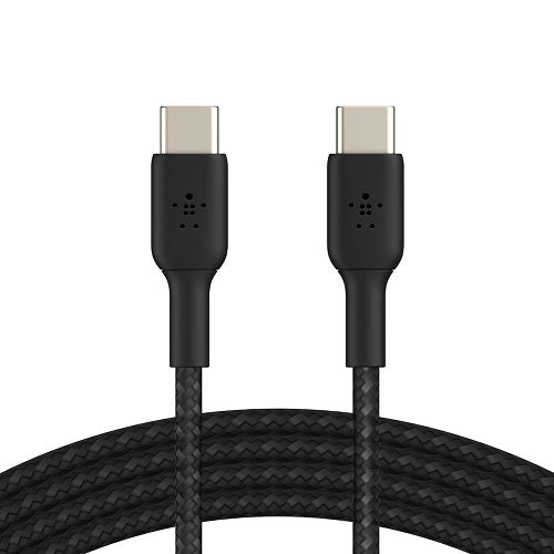 Belkin BoostCharge Braided USB-C to USB-C Cable (1M) - Black (CAB004bt1MBK), 60W image 0