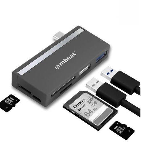 mbeat®  Essential  5-IN-1 USB- C Hub ( USB hub 2.0, 3.0, SD/TF Card Reader Sup image 0