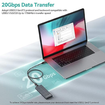 Pisen Braided USB-C to USB-C (3.2 Gen2) Charge & Video (8K@60Hz) Cable (1M) Blac image 2