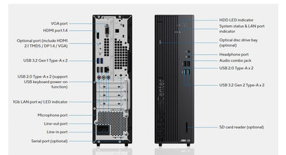 ASUS ExpertCenter D501 SFF PC Intel I5-14500 Win11 P B760 16GB 512GB SSD 330W 80 image 1