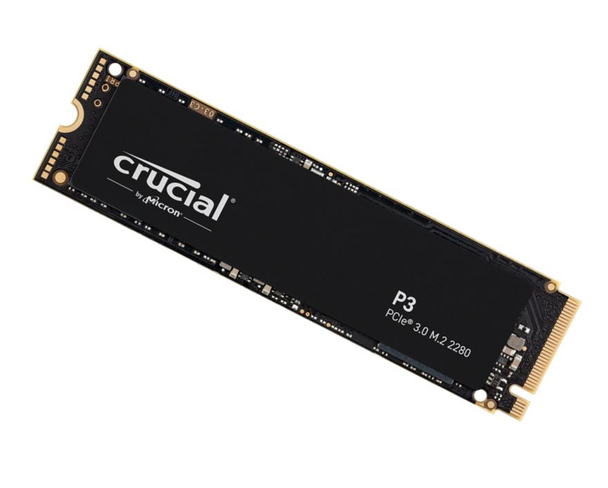 Crucial P3 2TB Gen3 NVMe SSD 3500/3000 MB/s R/W 440TBW 650K/700K IOPS 1.5M hrs M image 0