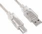 Astrotek USB 2.0 Printer Cable 3m - Type A Male to Type B Male Transparent Colou image 0