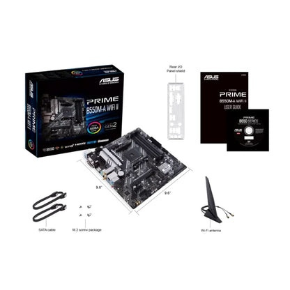 ASUS AMD B550M PRIME B550M-A WIFI II (Ryzen AM4) MicroATX Motherboard, Dual M.2, image 3