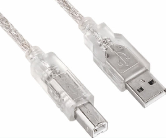 Astrotek USB 2.0 Printer Cable 5m - Type A Male to Type B Male Transparent Colou image 0