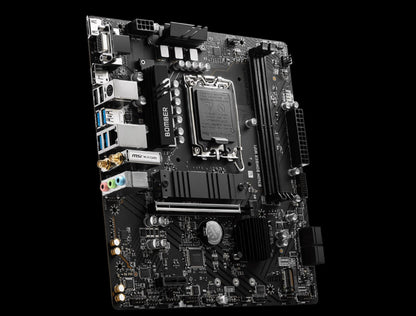 MSI PRO B760M BOMBER WIFI  mATX Motherboard, 4x DDR5~128GB, 2x PCI-E x 16, 1x PC image 2