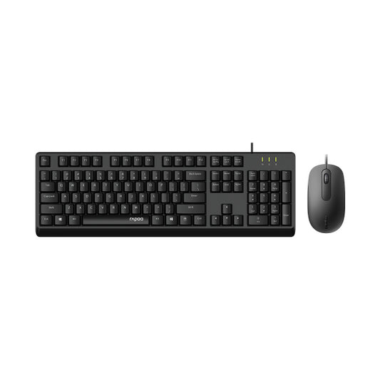 RAPOO X130pro - Wired Optical Mouse and Keyboard Combo Black / 1000dpi / Spill R image 0