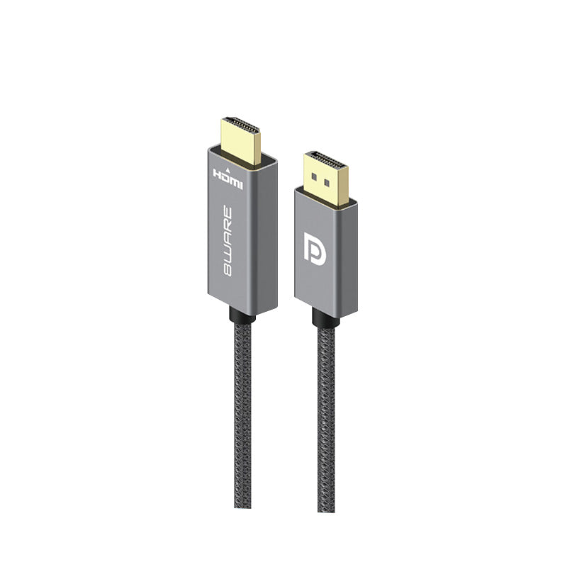 8ware 1m DisplayPort DP to HDMI Male to Male Adapter Converter Cable Retail Pack image 1