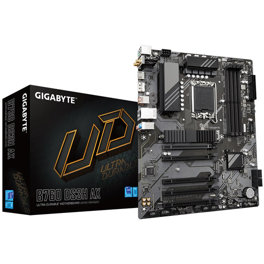 Gigabyte B760 DS3H AX Intel LGA 1700 ATX Motherboard, 4x DDR5 ~128GB, 5x PCI-E x image 0