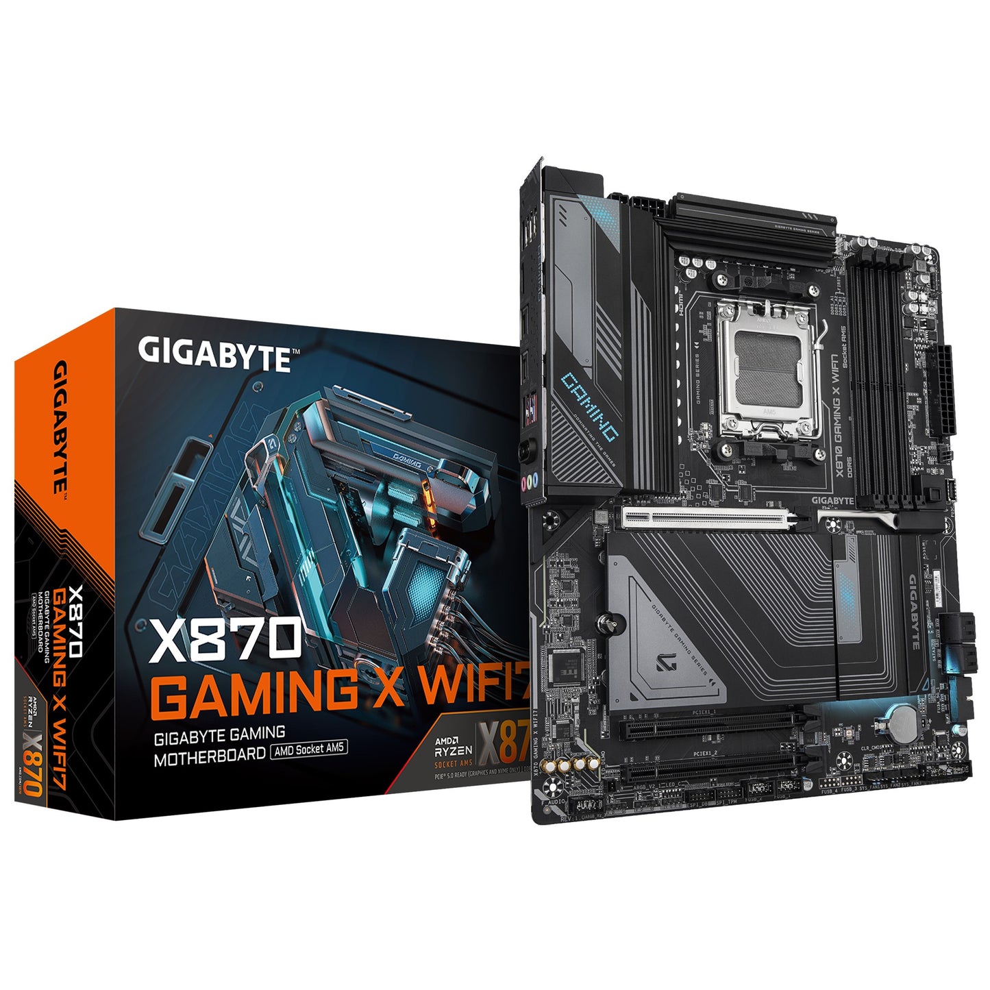 Gigabyte X870 GAMING X WIFI7 AMD AM5 ATX Motherboard 4x DDR5~256GB,3x PCIe x16, image 0