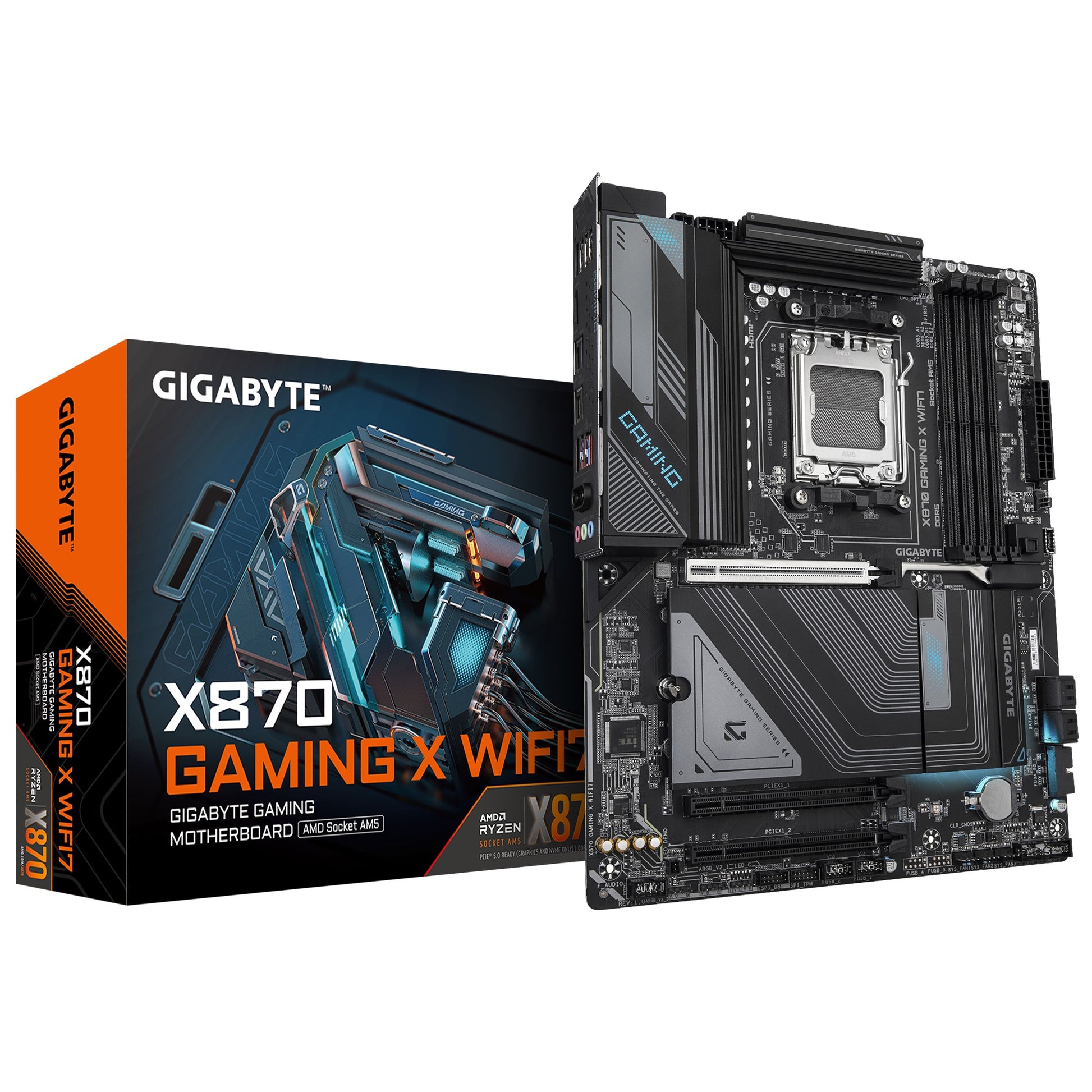 Gigabyte X870 GAMING X WIFI7 AMD AM5 ATX Motherboard 4x DDR5~256GB,3x PCIe x16, image 0