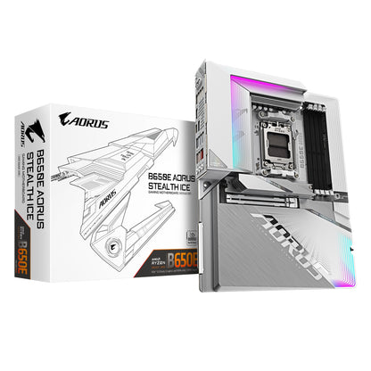 Gigabyte B650E AORUS STEALTH ICE AMD AM5 ATX Motherboard 4x DDR5~256GB,1x PCIe x image 0