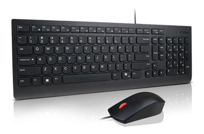 Lenovo Universal USB Keyboard Mouse Combo – Adjustable Tilt Leg Spill Resistan image 0