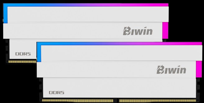 BIWIN DDR5 Memory DW100 RGB 6000mhz 32kits (16GB*2) CL34 White Black Opal (Gamin image 0