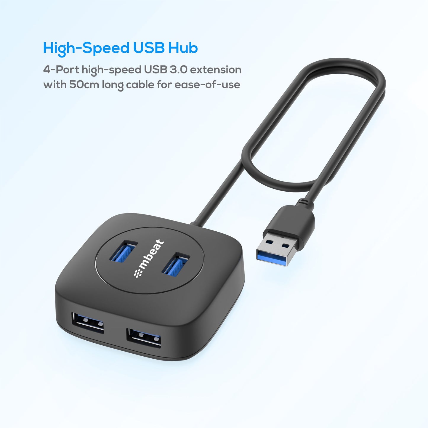 mbeat®  4-Port USB 3.0 Hub - High Speed Data Transfer image 1