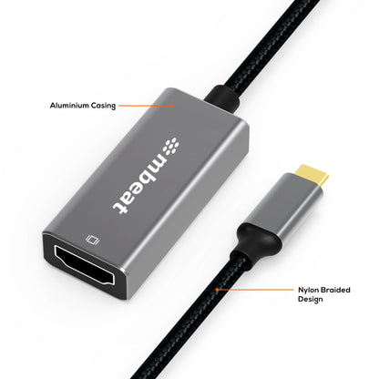 mbeat Tough Link 1.8m 4K USB-C to Display Port Cable - Converts USB-C to Display image 1