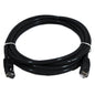 8Ware CAT6A Cable 0.5m (50cm) - Black Color RJ45 Ethernet Network LAN UTP Patch image 0