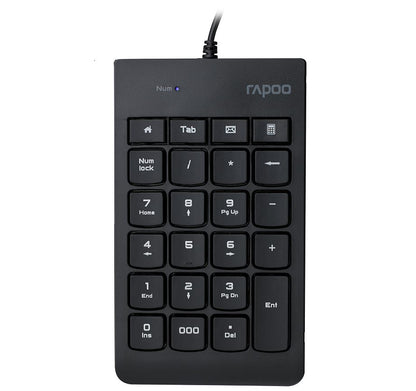 RAPOO K10 Wired Numeric NumberPad Keyboard -  Spill Resistant Design, Laser Carv image 0