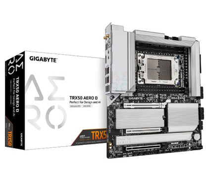 Gigabyte TRX50 AERO D AMD Ryzen Motherboard 4x DDR5~256GB,2x PCIe x16 slots, 4x image 0