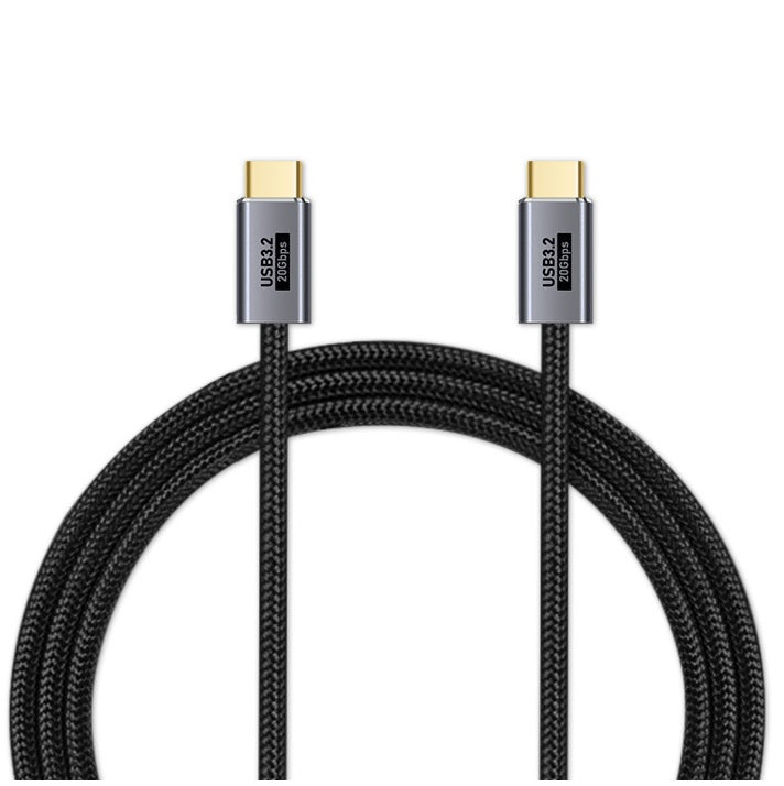 Pisen Braided USB-C to USB-C (3.2 Gen2) Charge & Video (8K@60Hz) Cable (1M) Blac image 0