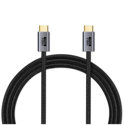 Pisen Braided USB-C to USB-C (3.2 Gen2) Charge & Video (8K@60Hz) Cable (1M) Blac image 0